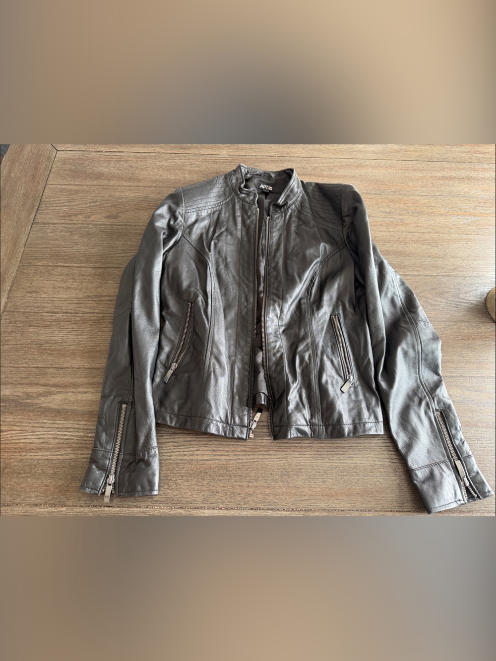 Men's Black Leather Moto Jacket